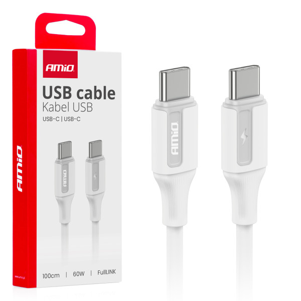 USB-C - USB-C kaabel 60W 100 cm FullLINK AMIO-03920