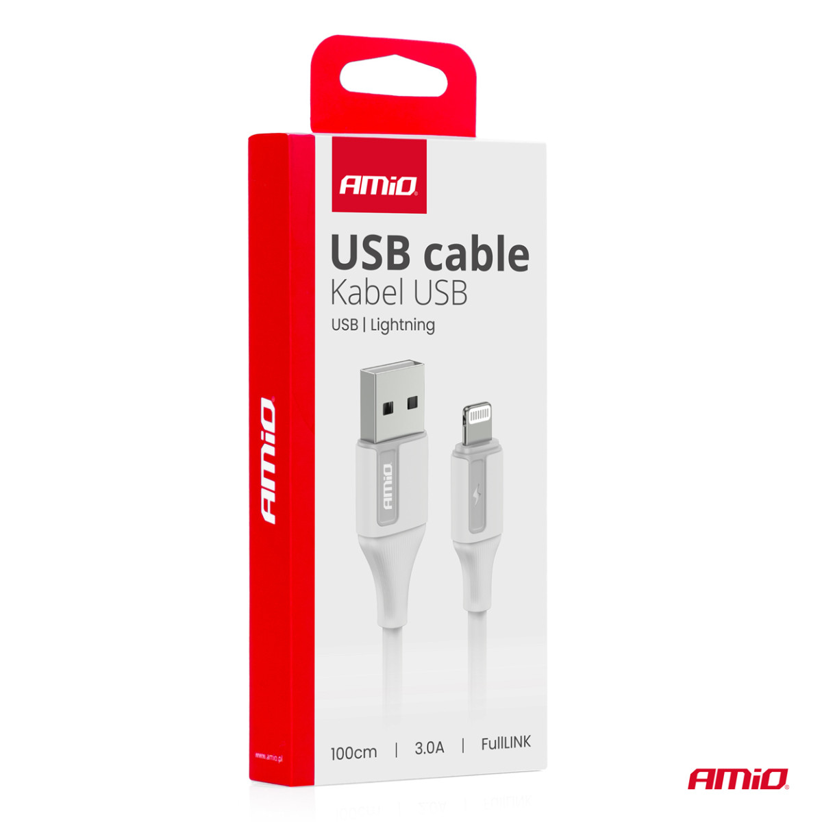 USB-A - Lightning kaabel iPhone 3A 100 cm FullLINK AMIO-03919