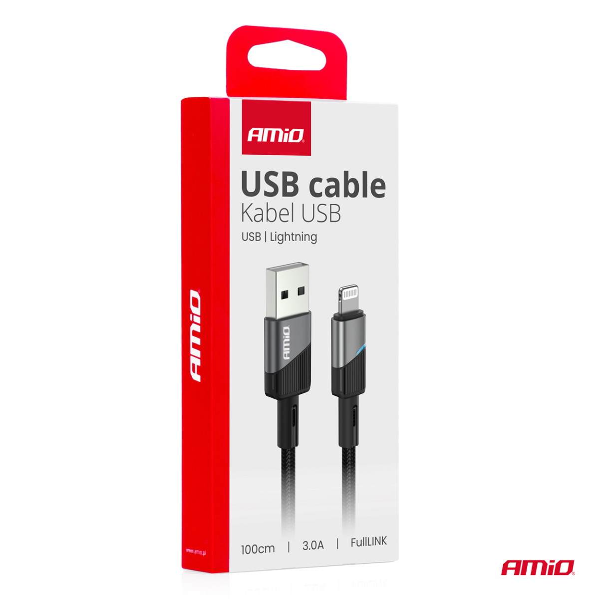 USB-Lightning-kaabel 3A 100 cm FullLINK AMIO-03925