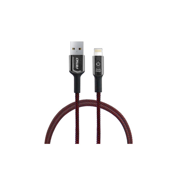 USB-Lightning-kaabel iPhone'ile LED-indikaatoriga 100 cm UC-10 AMIO-02527