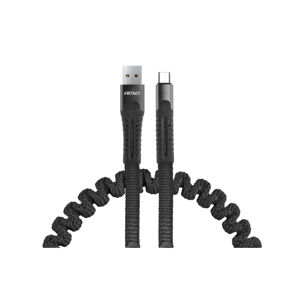 USB-kaabel - micro USB, vedruga 120 cm UC-12 AMIO-02529