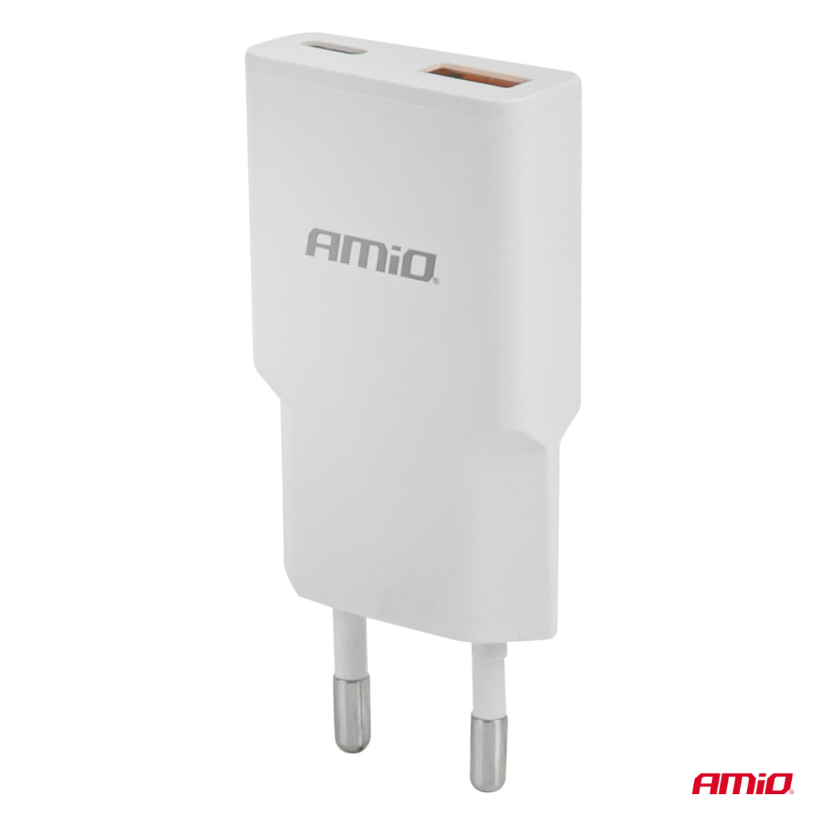Võrgulaadija 230V 20W GaN USB-C USB-A AMIO-04838