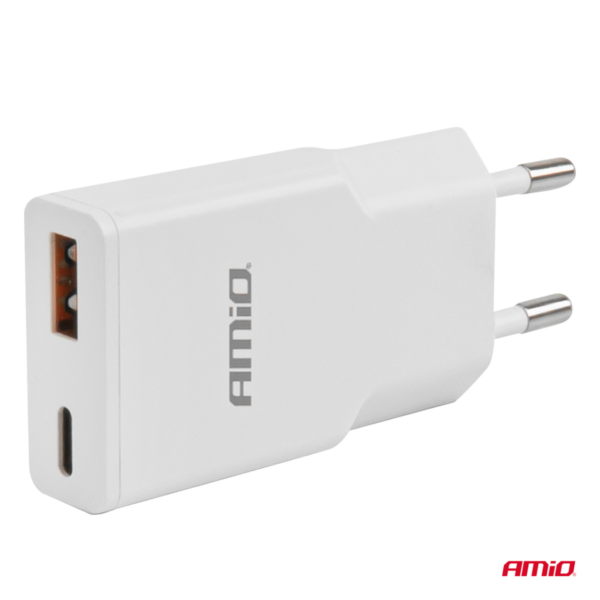 Võrgulaadija 230V 20W GaN USB-C USB-A AMIO-04838