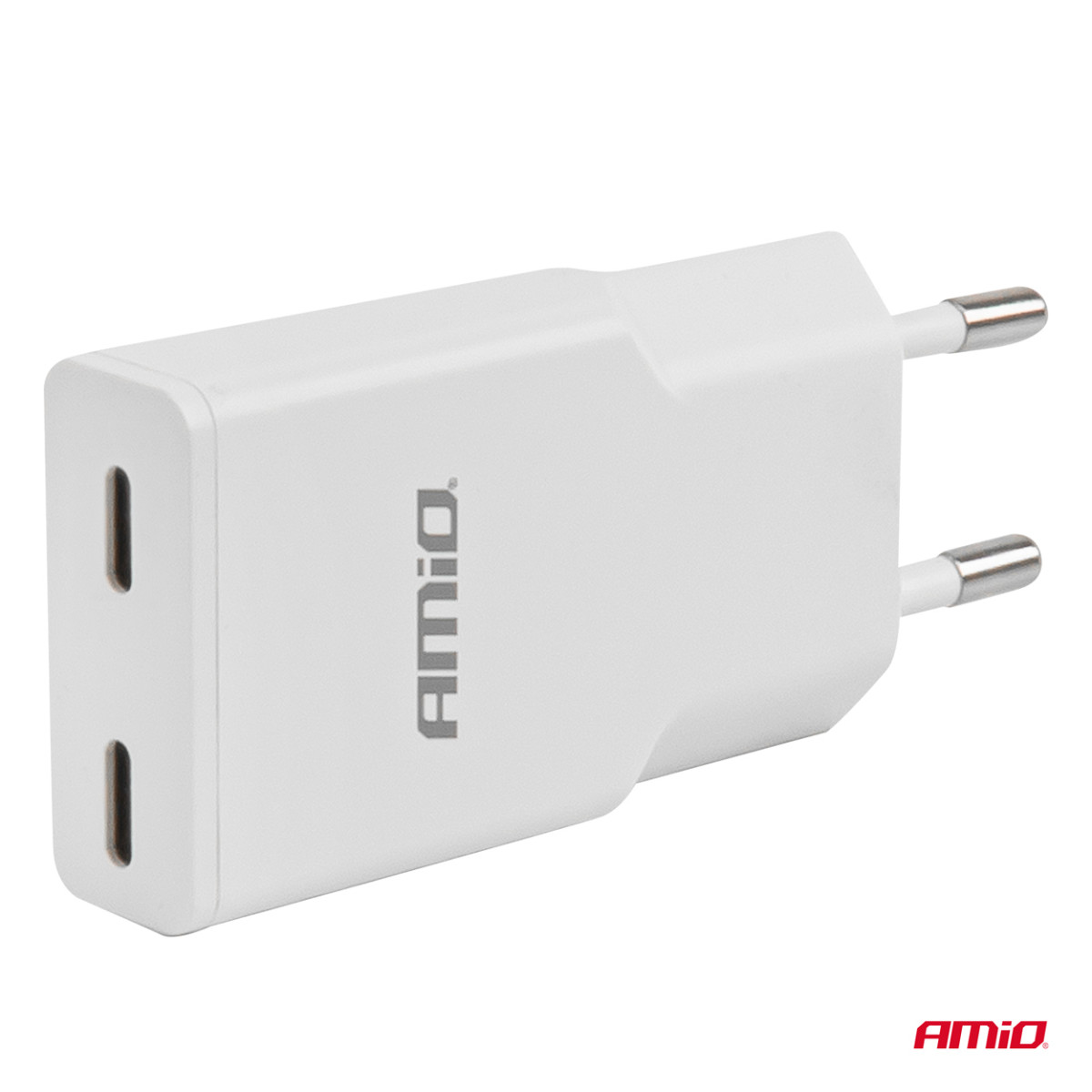 Võrgulaadija 230V 30W GaN 2x USB-C AMIO-04839