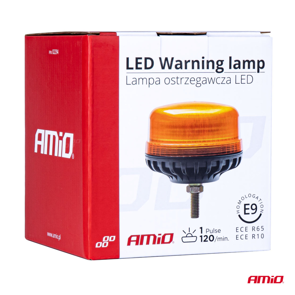 LED-hoiatuslamp 36 LED R65 R10 12V 24V W03sb AMIO-02294