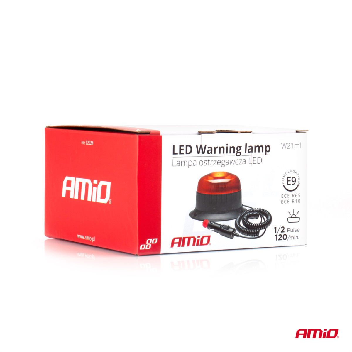 LED hoiatuslamp magnetiga W21ml R65 R10 18LED 12/24V IP56 AMIO-02924