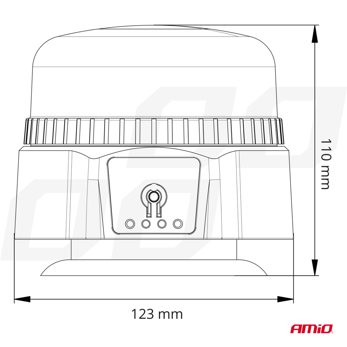 Juhtmevaba LED-hoiatustuli R65 R10 12V 24V AMIO-03931
