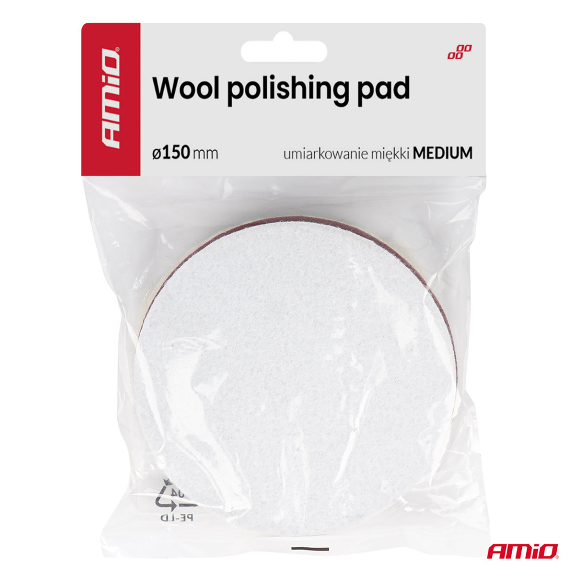 Villane poleerimisketas, keskmise kõvadusega, 150 mm ADET-35 AMIO-04883