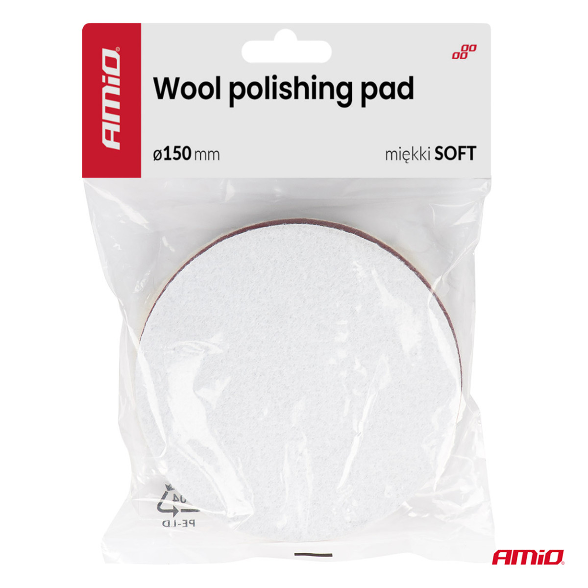 Villane poleerimisketas, pehme, 150 mm ADET-34 AMIO-04882