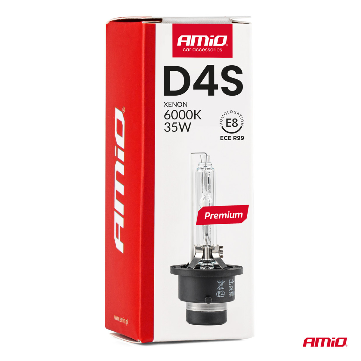 Ksenoonpirn D4S 6000K PREMIUM AMIO-01981