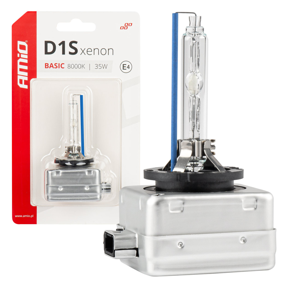 Ksenoonpirn D1S 35W 8000K AMiO BASIC blisterpakend AMIO-03865