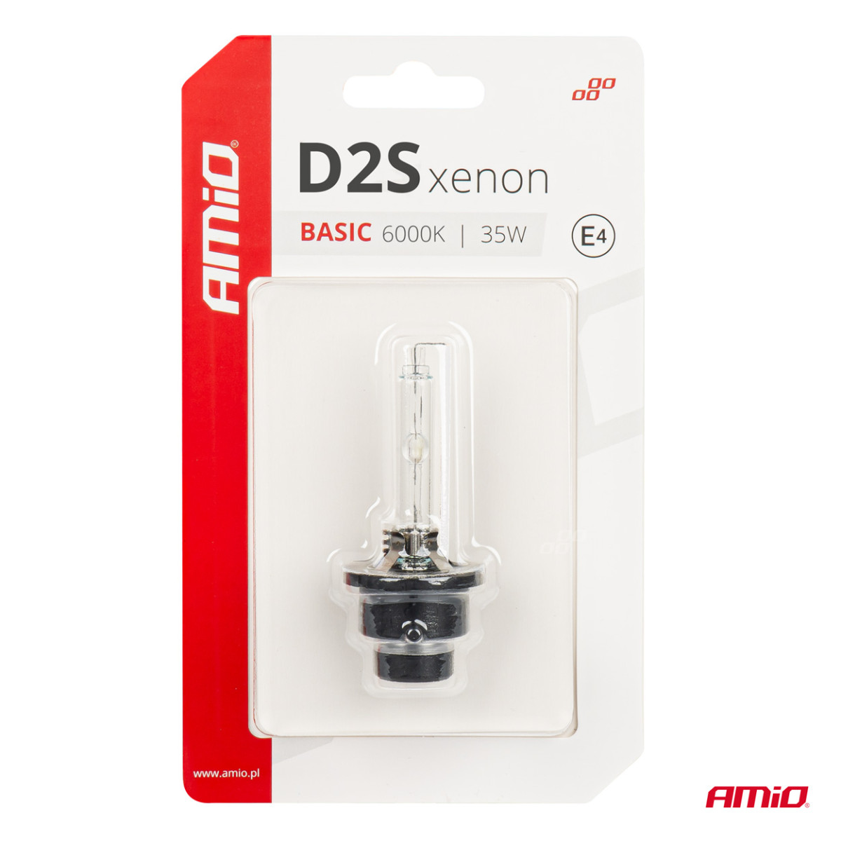 Ksenoonpirn D2S 35W 6000K AMiO BASIC blisterpakend AMIO-03861