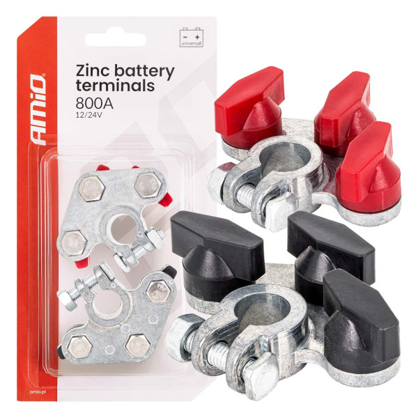 Aku klemmid 800 A, tsingitud, 2 tk. AMiO-04391
